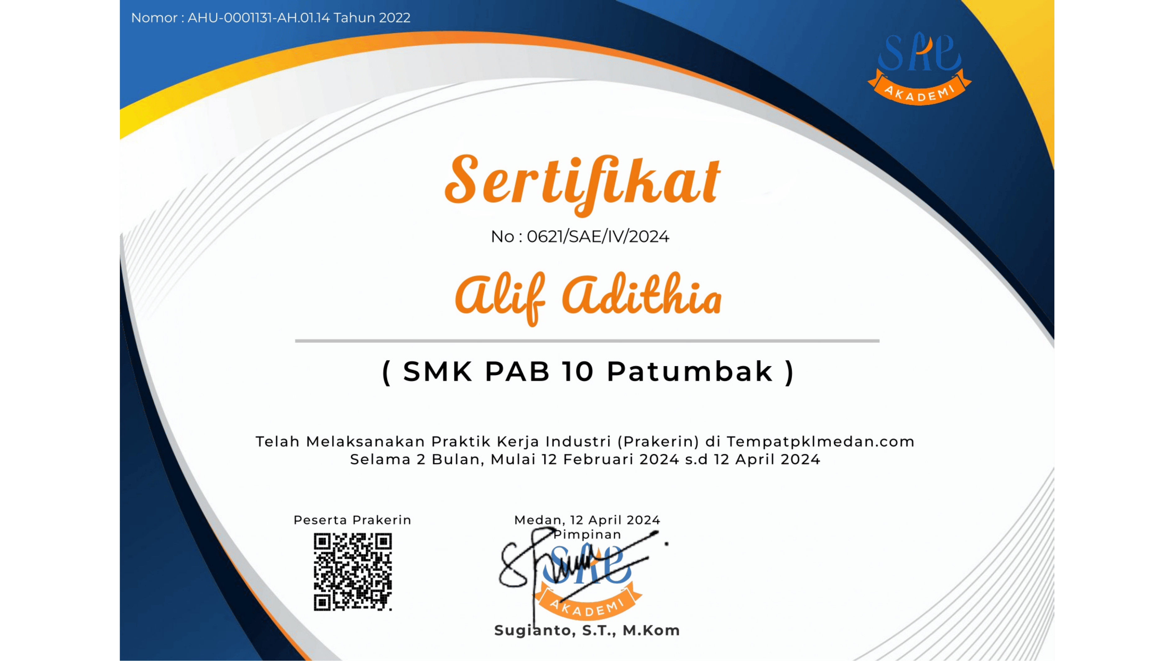 Magang Sekolah Menengah Kejuruan