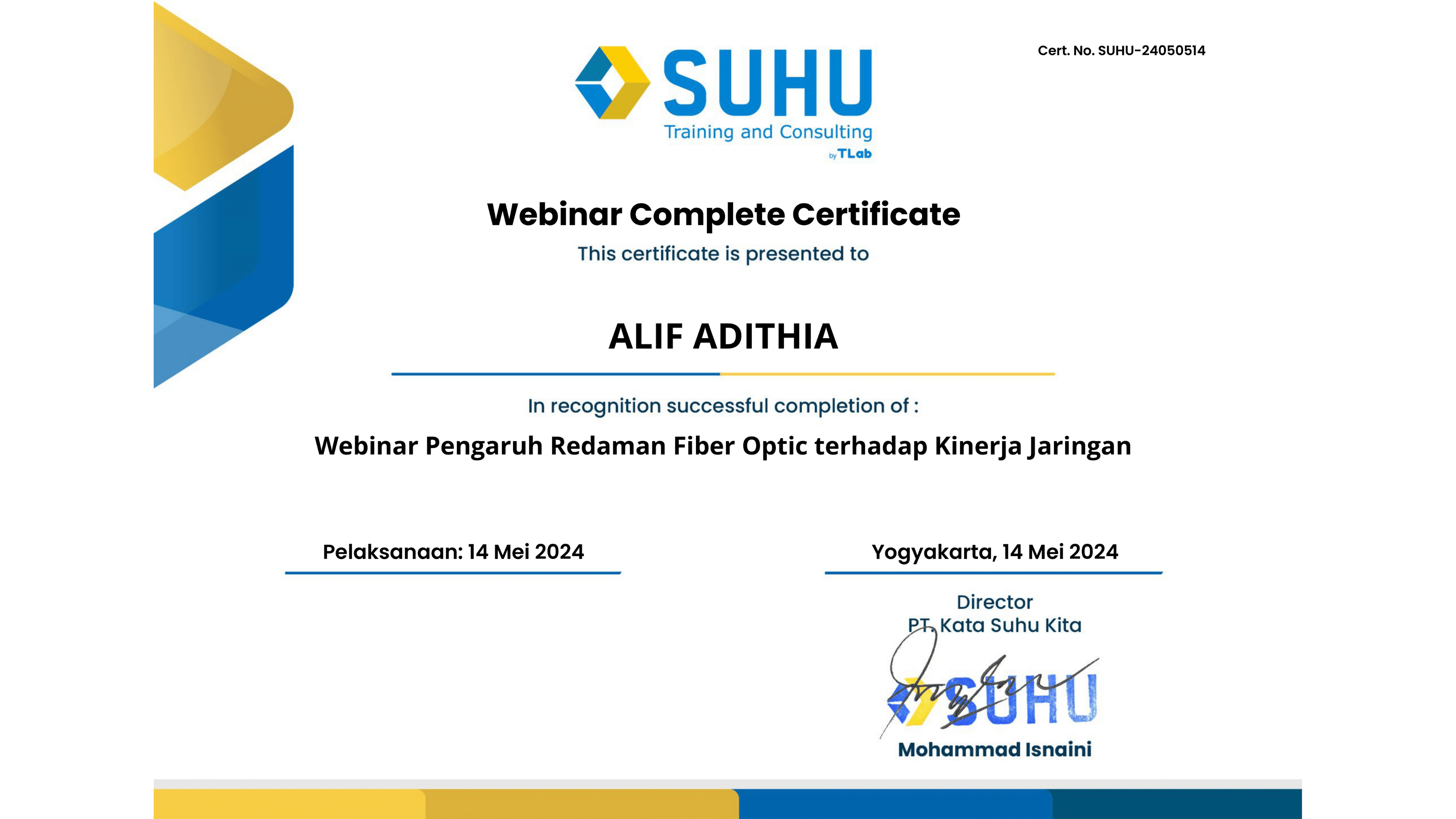 Webinar Pengaruh Redaman Fiber Optic